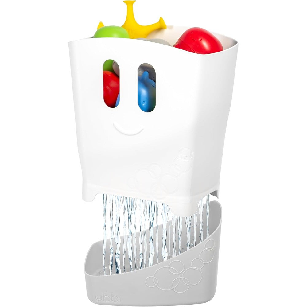 Ubbi Freestanding Bath Toy Organizer in Gray front view