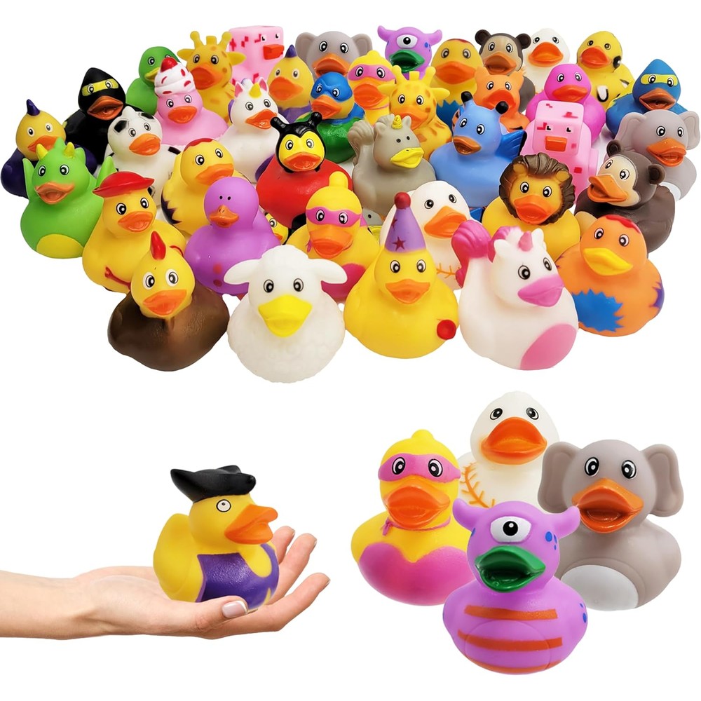 The Dreidel Company assortment rubber duck toy set 10 pack front view