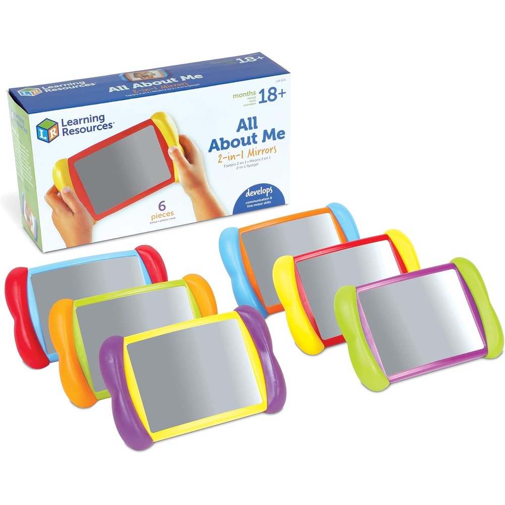 Learning Resources All About Me Mirrors set of six pieces front view for social emotional learning