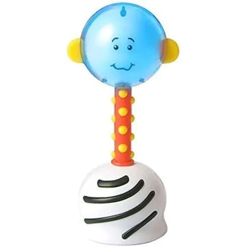 SmartNoggin NogginStik light up developmental rattle front view showing the color changing head for infant visual tracking
