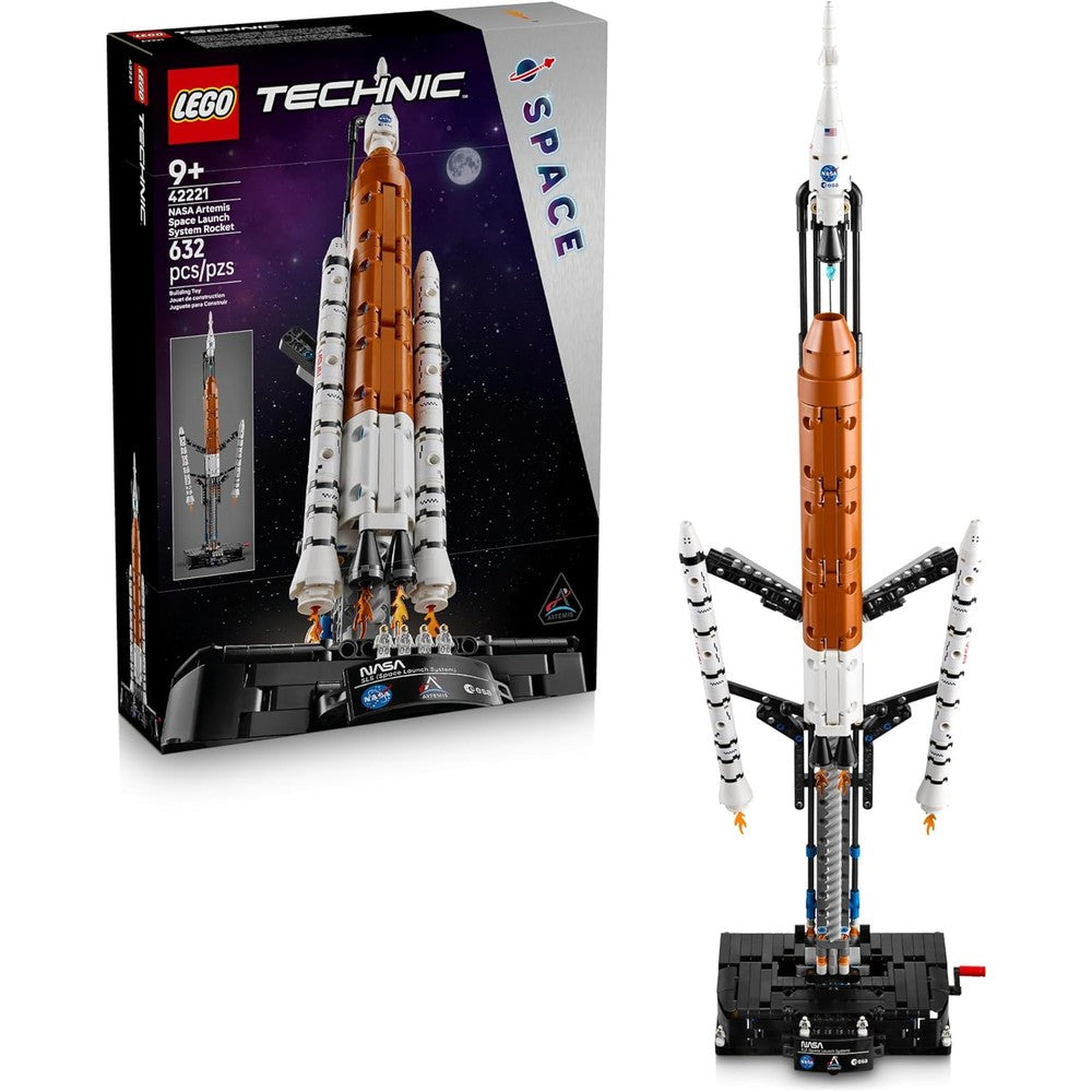LEGO Technic NASA Artemis Space Launch System rocket model front view