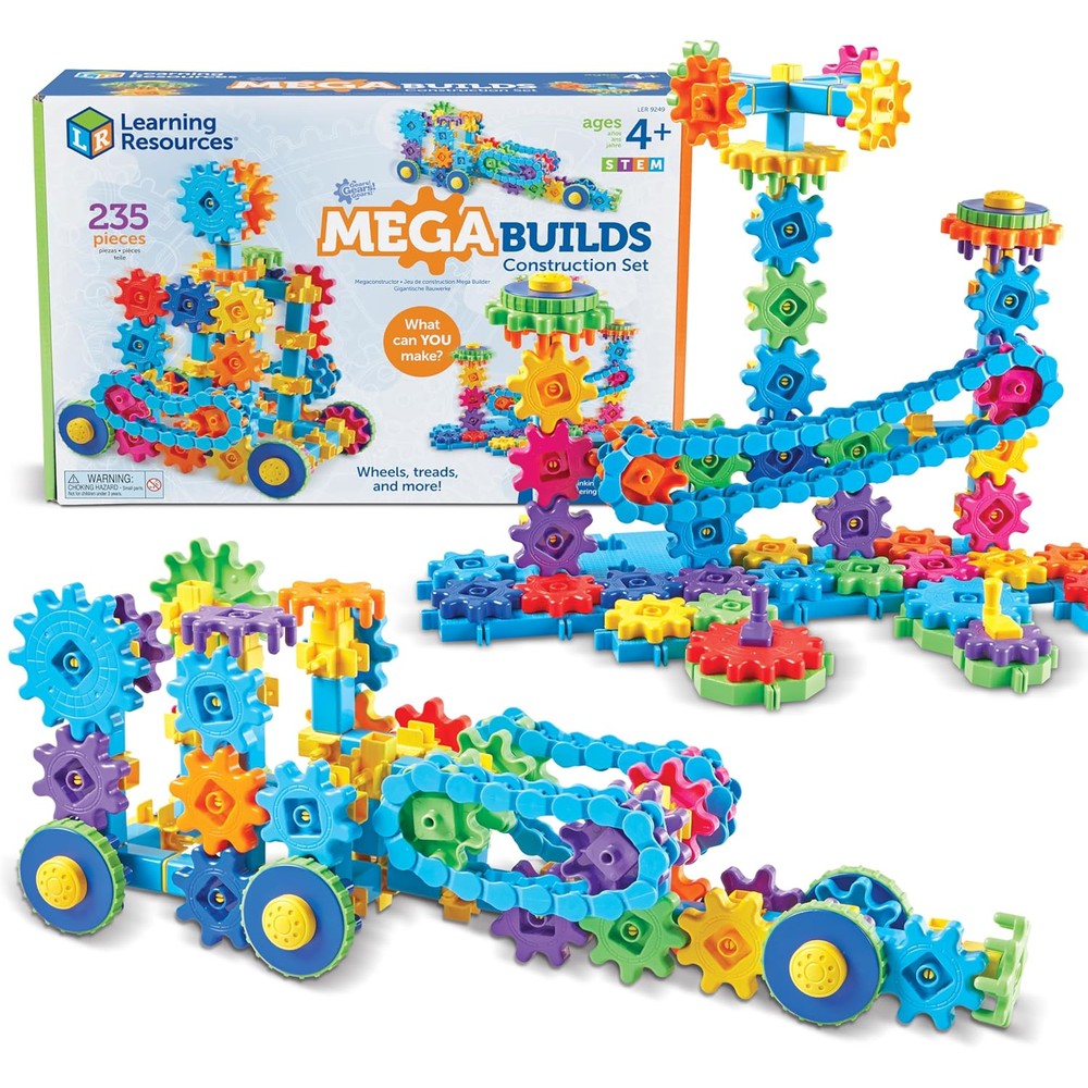 Learning Resources Gears Gears Gears Mega Builds construction kit front view