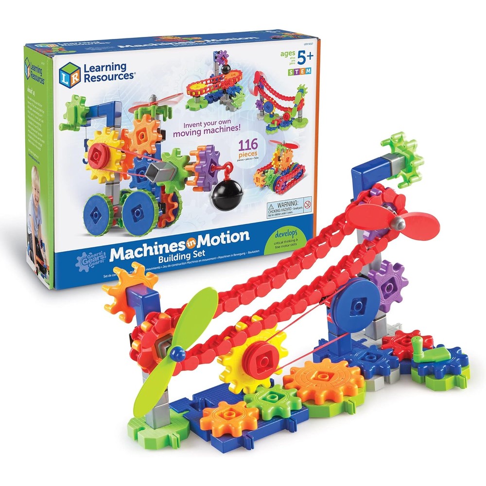 Learning Resources Gears! Gears! Gears! Machines In Motion 116-Piece Stem Construction Set For Kids Ages 5 And Up - Image 1