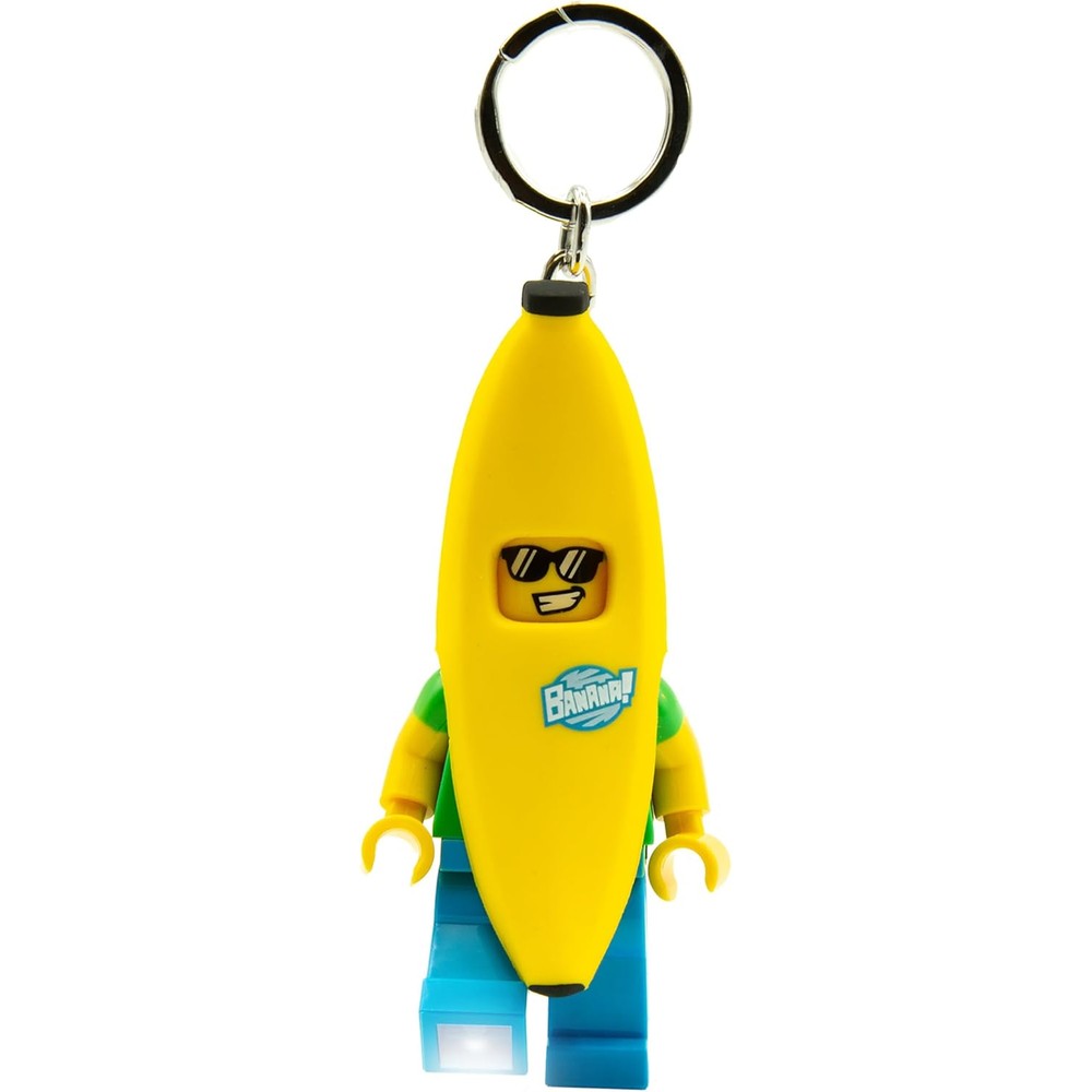 IQ LEGO Banana Guy keychain light front view