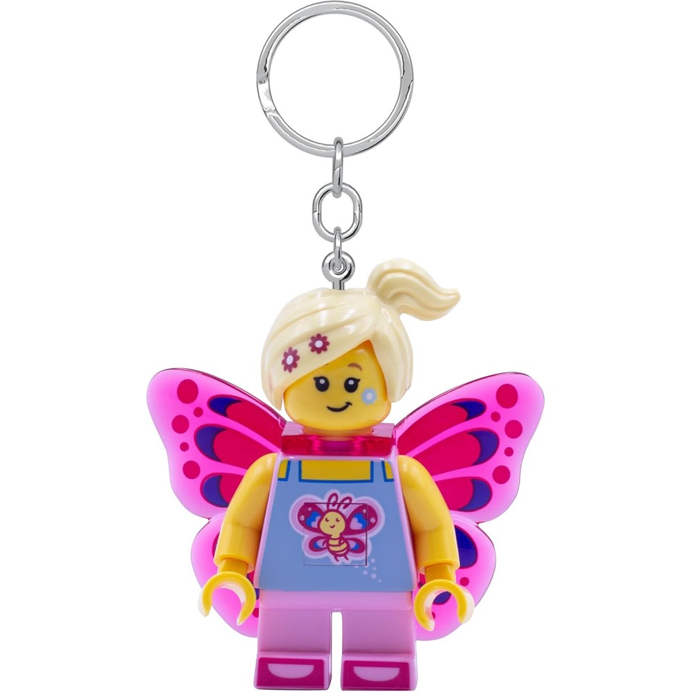IQ Lego Butterfly Girl Keychain Light front view