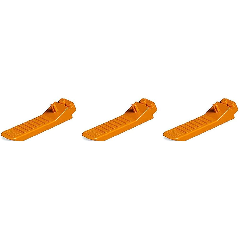 Lego orange brick and axle separator tool set front view