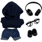 SunOutDeeal Labubu doll clothes front view featuring the complete cool style miniature outfit set