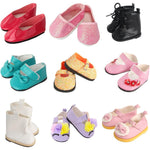 Msyo 18 inch doll shoes 6 pairs assorted fashion set front view