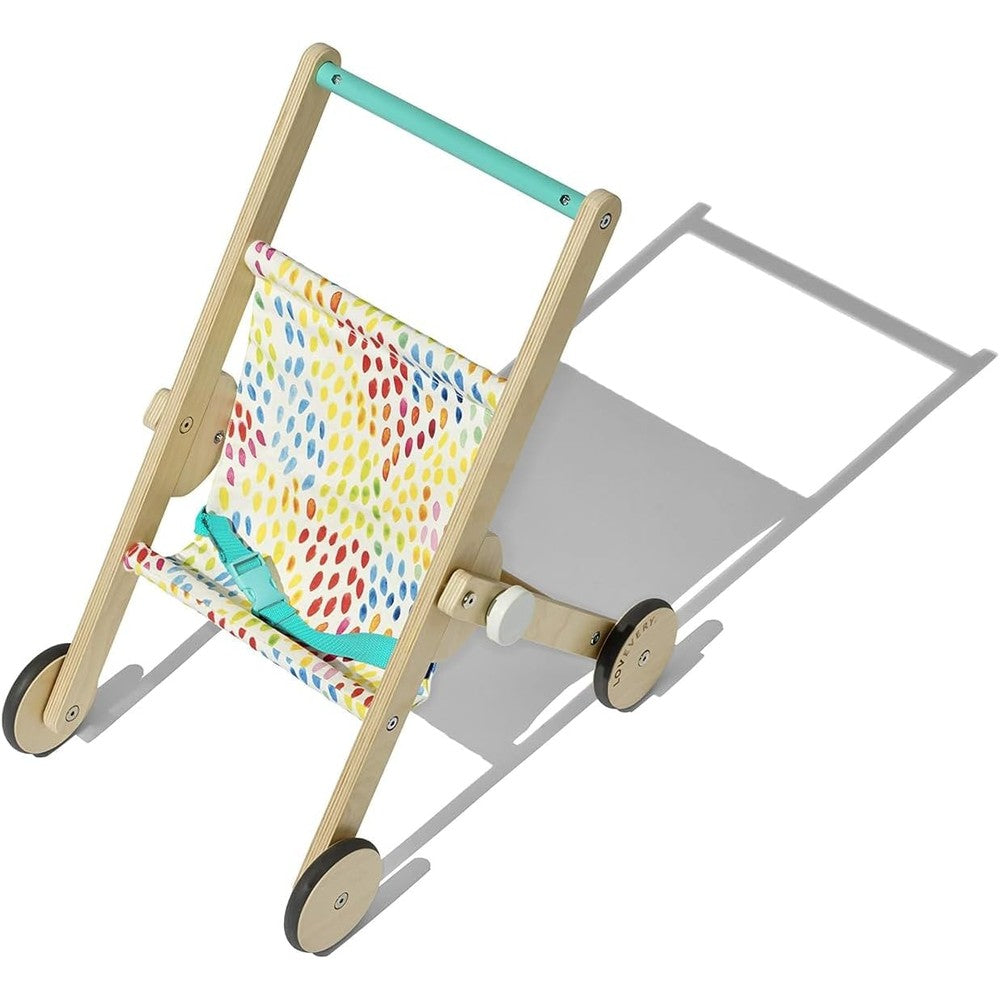 Lovevery The Buddy Stroller wooden toy doll stroller front view for toddler pretend play