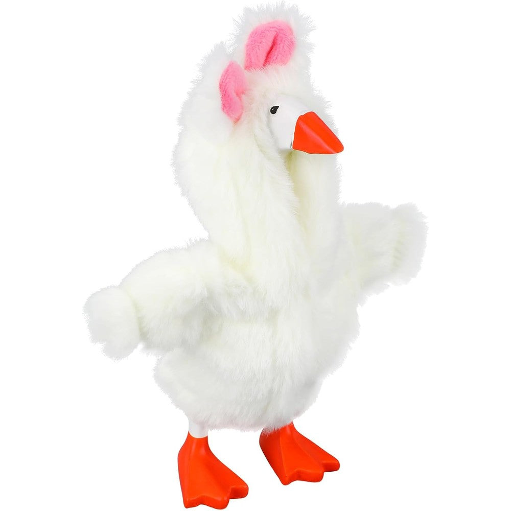 Fukaisu desktop goose clothes easter bunny outfit front view on a miniature white figurine