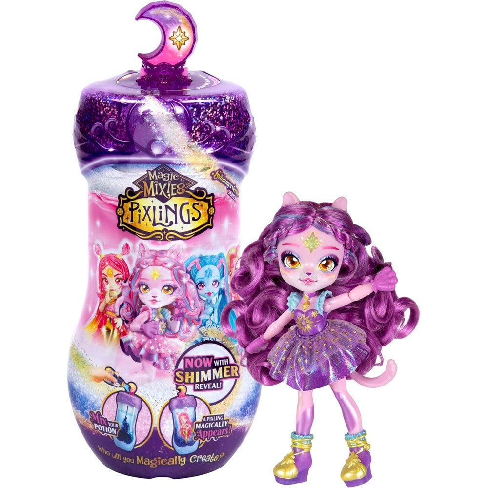 Magic Mixies Pixlings Shimmerverse Catlyn the Cat front view packaging