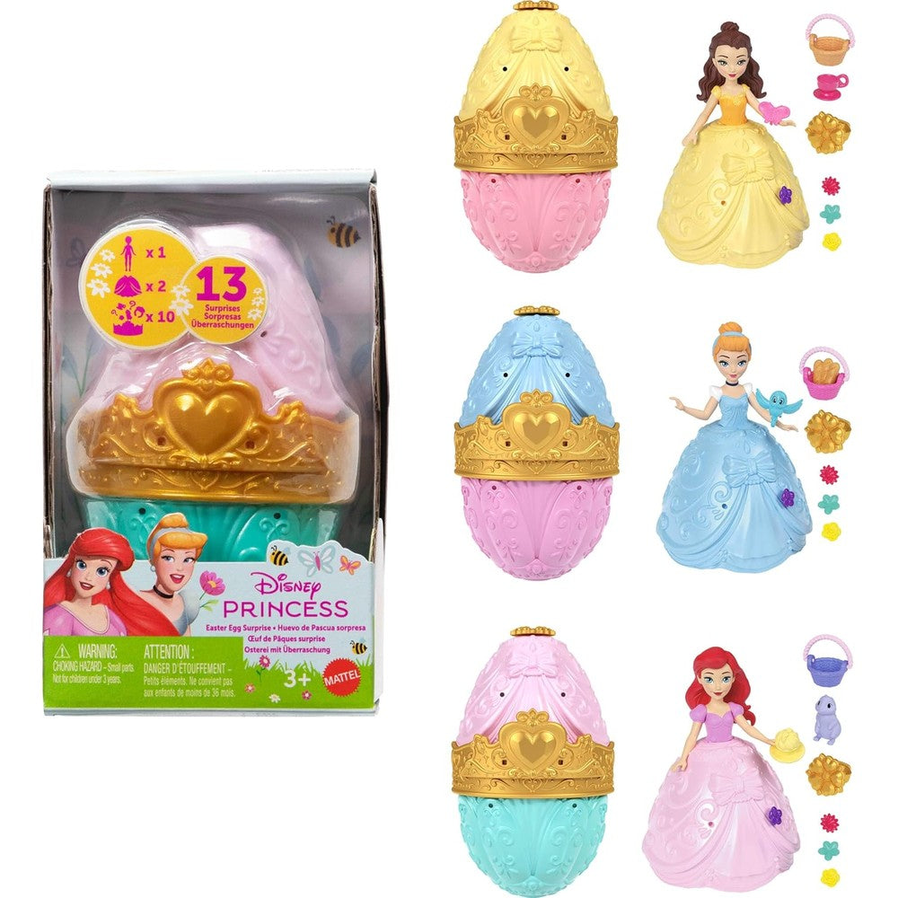 Mattel Disney Princess Easter Egg Surprise toy package front view featuring mystery branding