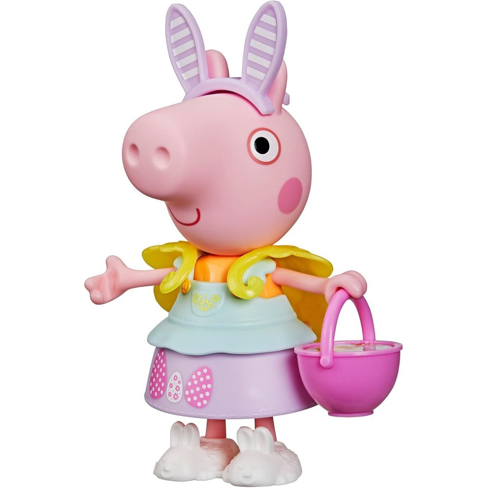 Peppa Pig Springtime Dress Up Figure front view showcasing the six inch doll wearing seasonal clothes.