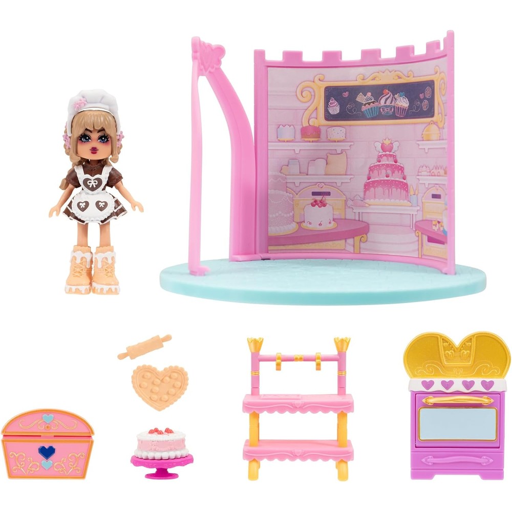 Royale High Baking Class Playset front view package showing doll and kitchen accessories.