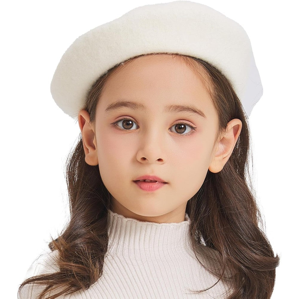 Zlyc wool kids french artist beret cap front view