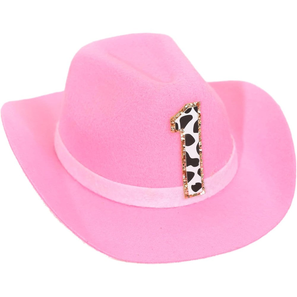 Patrdio girls cowgirl mini hat front view pink western crown