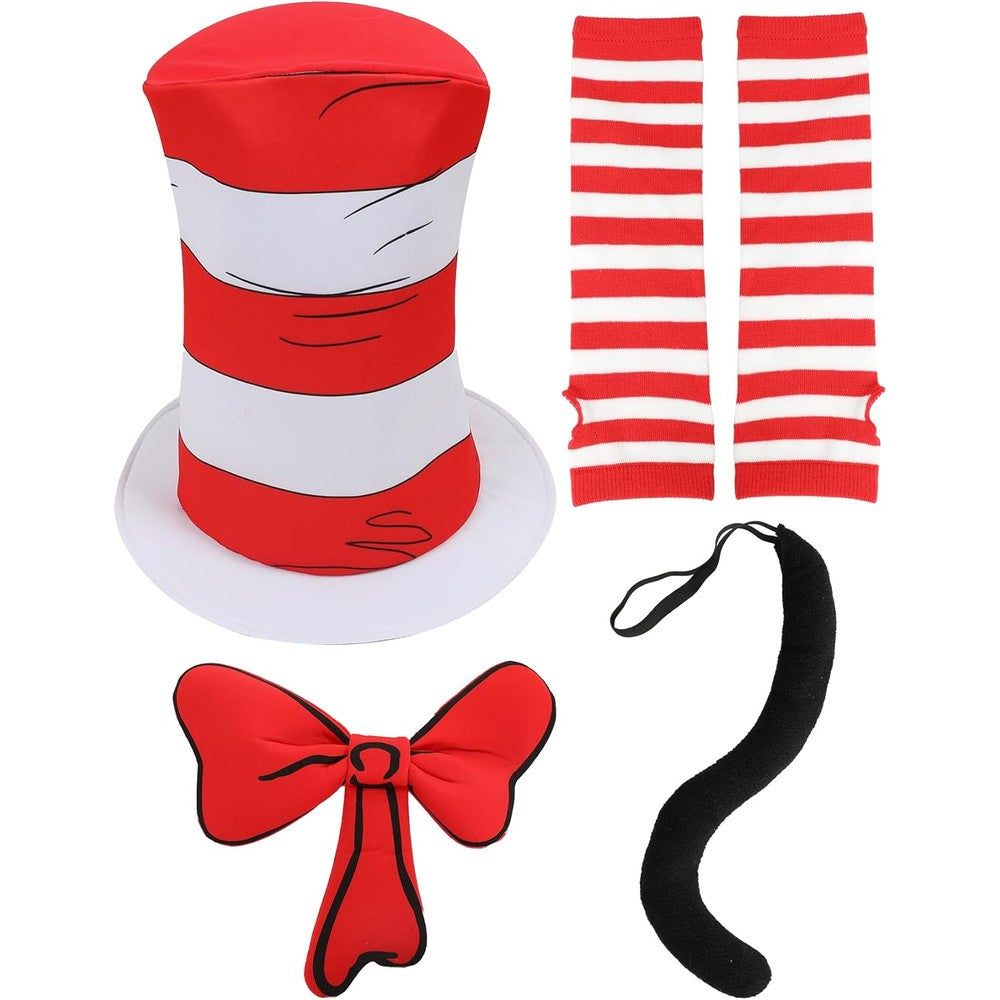 Wizland cat hat costume set front view for adults and children