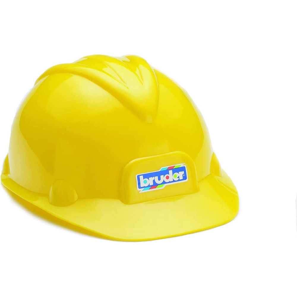 Bruder construction worker hard hat front view yellow helmet for kids