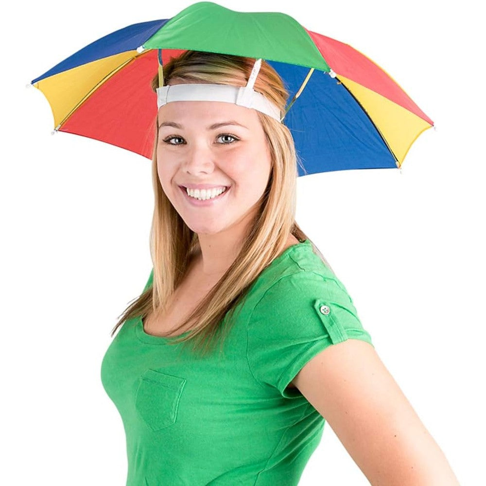 Bedwina umbrella hat pack front view hands free design