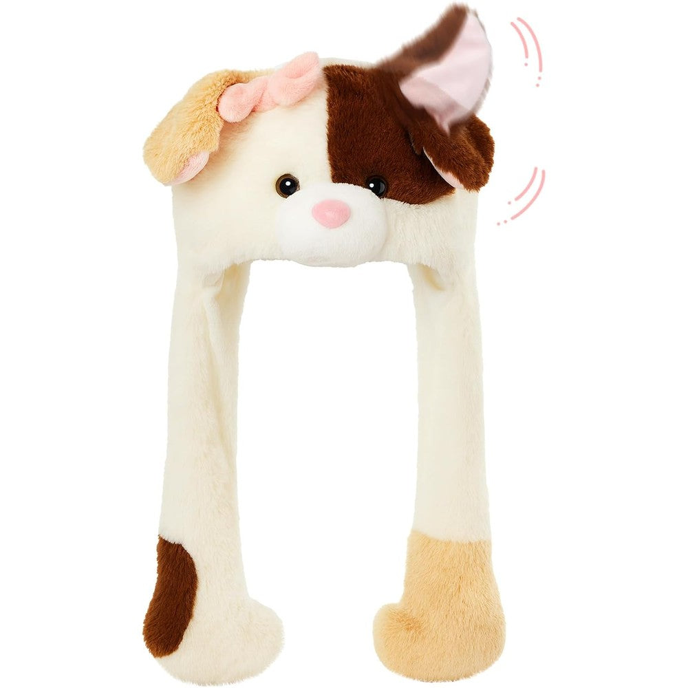 Deletoys animal plush hat with jumping ears front view