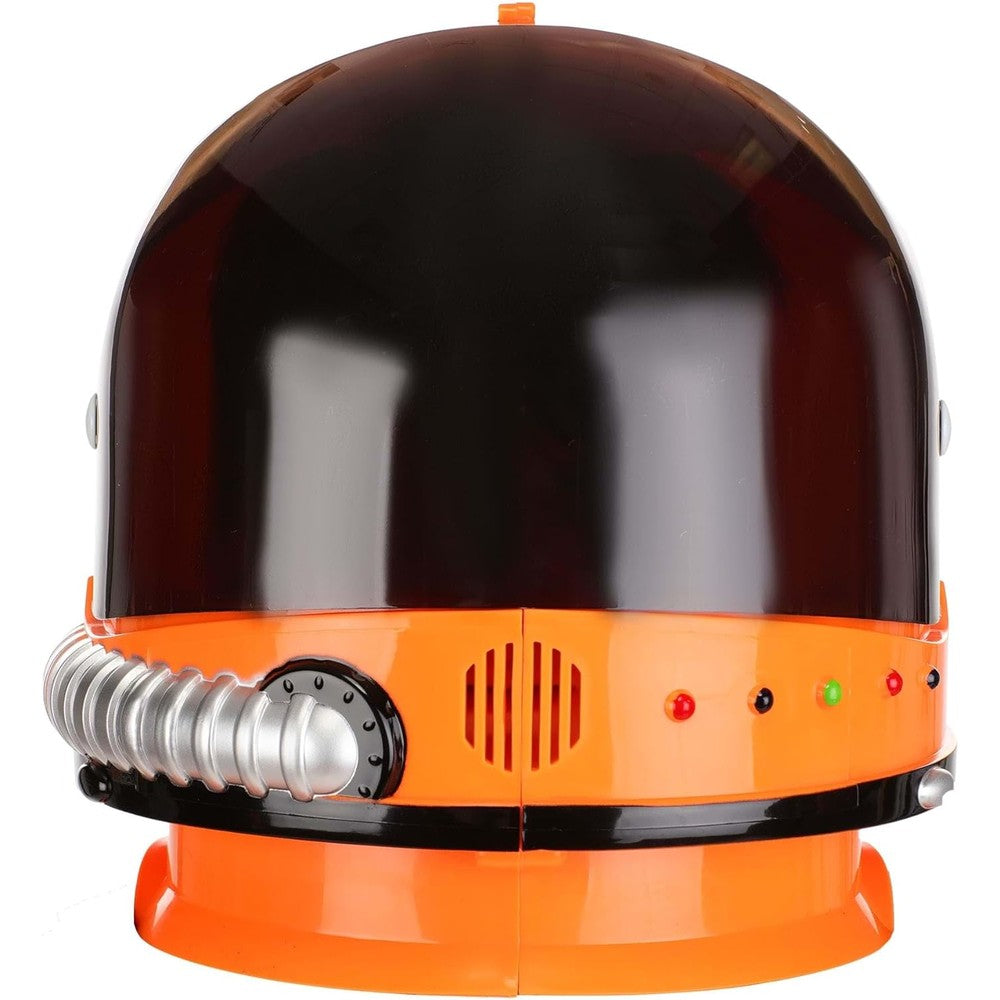 Aeromax kids orange astronaut helmet front view with retractable visor