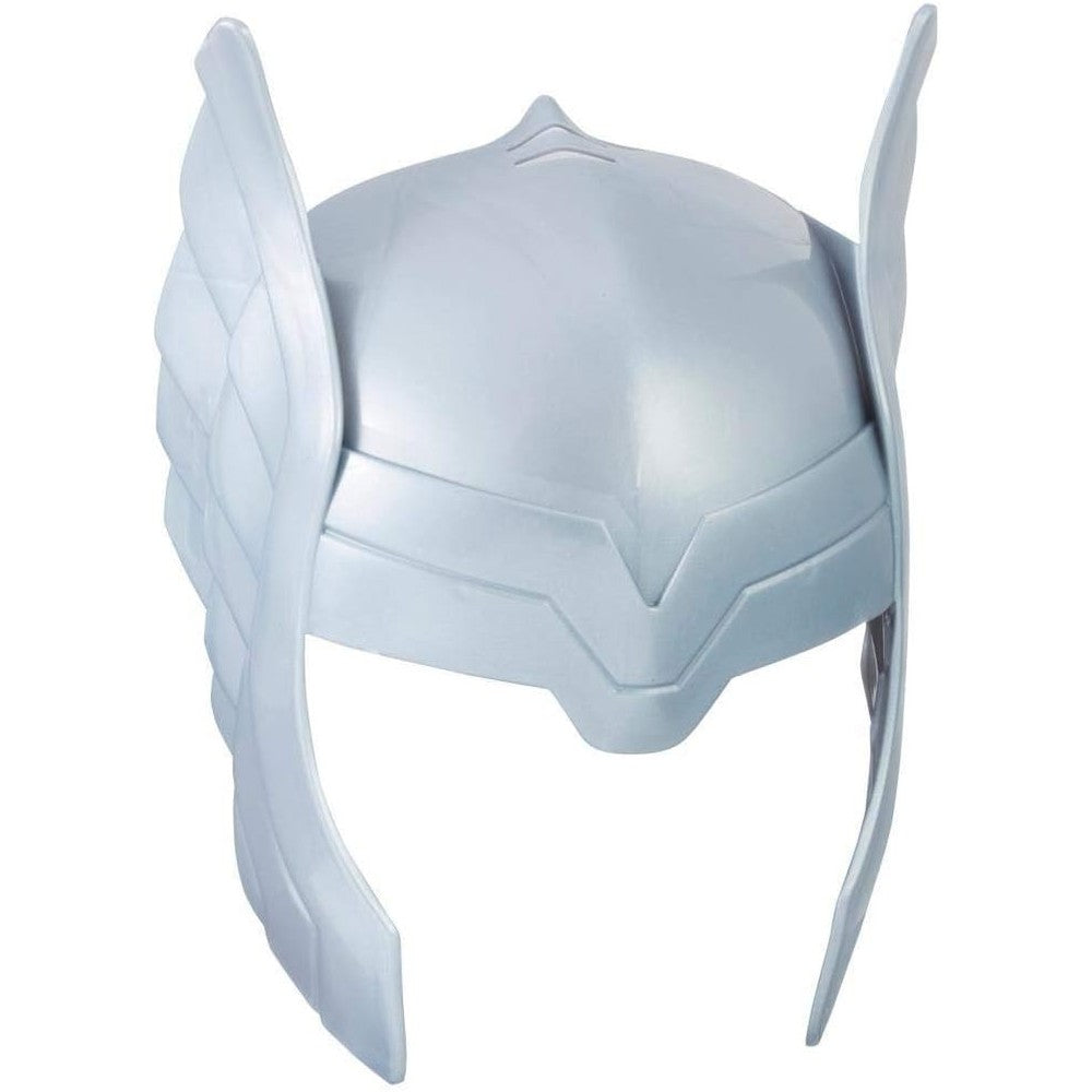 Marvel Avengers Thor Basic Roleplay Mask front view showing silver helmet design with wings