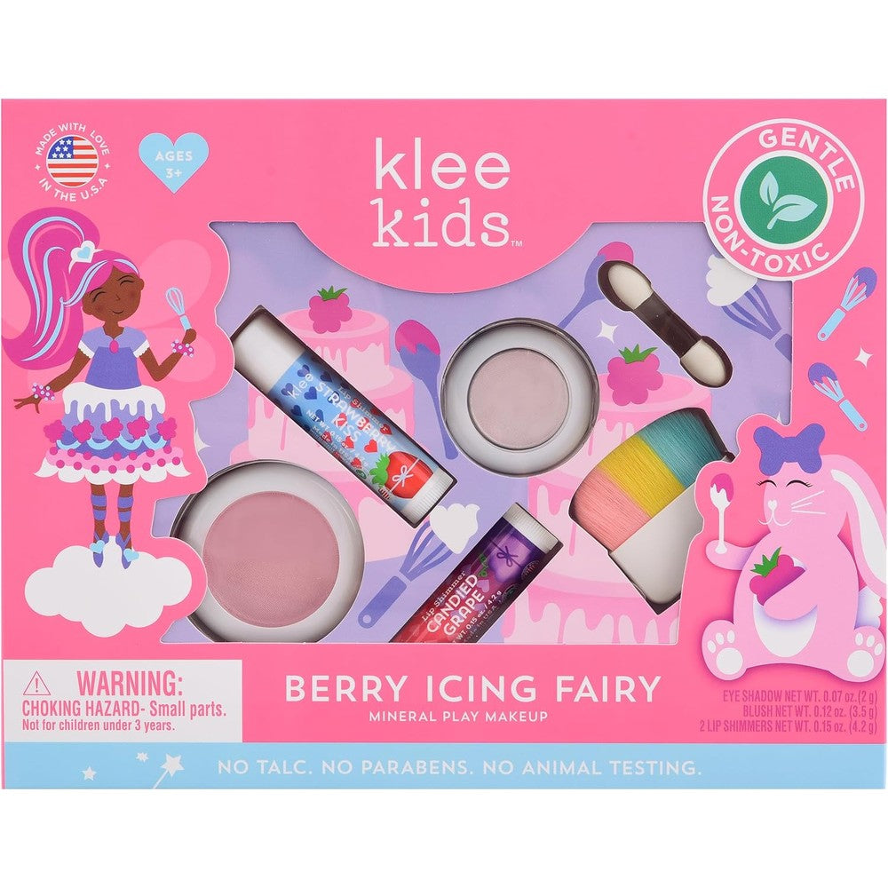 Klee Naturals Luna Star Kids Play Makeup Kit Berry Icing Fairy front view packaging