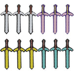 Generic inflatable pixel sword party pack front view