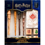 Harry Potter stationery set with wand pens and Marauders Map