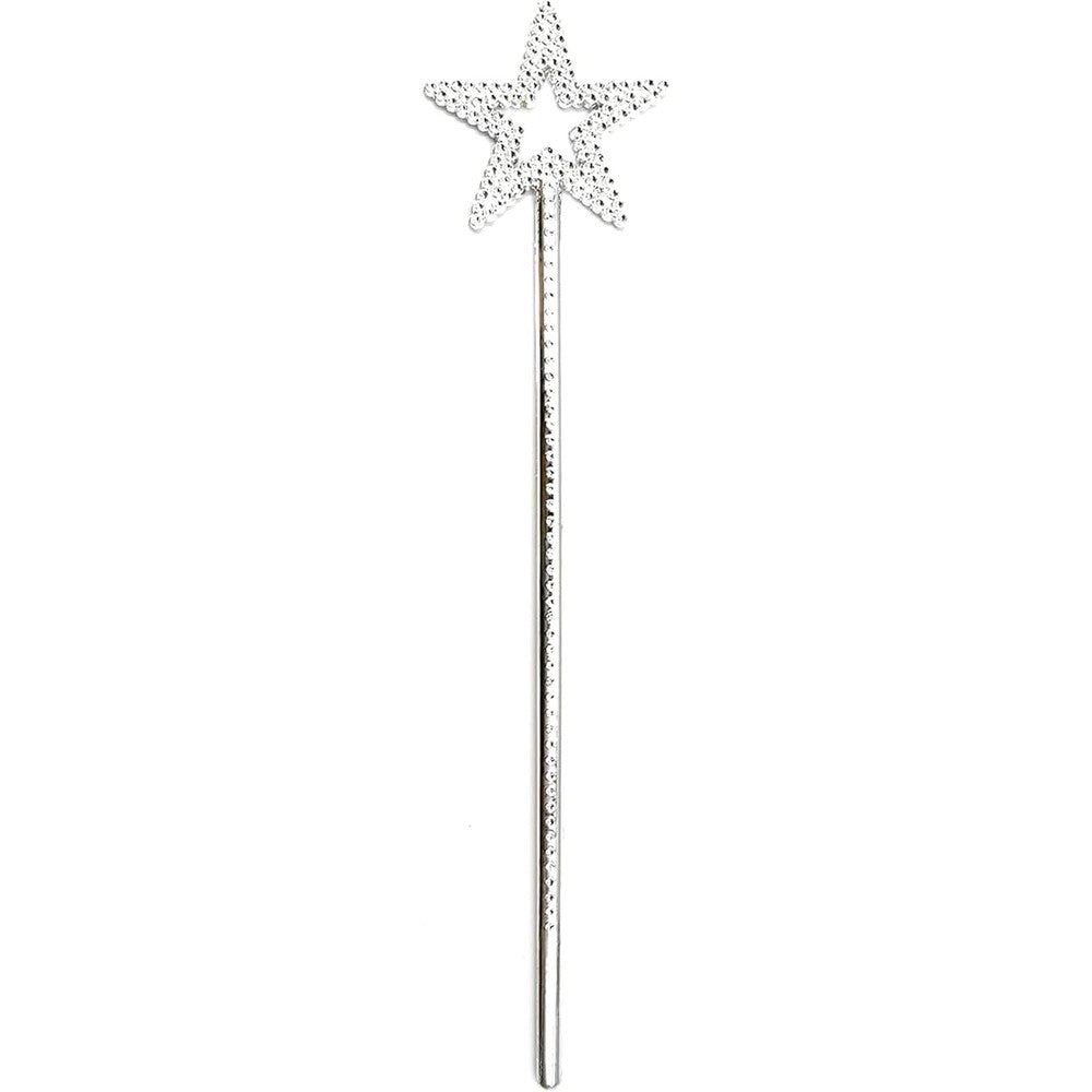 Uouyoo silver 13 inch star wand front view