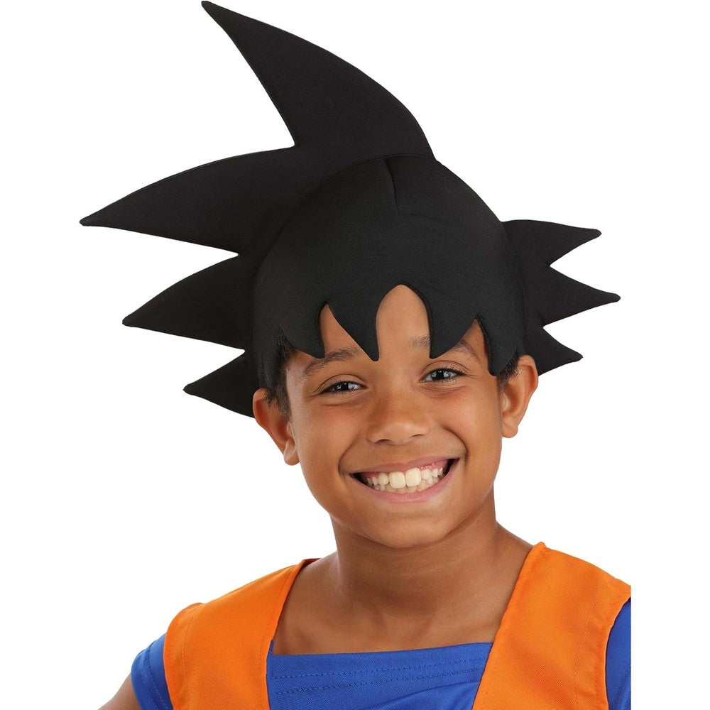 Fun Costumes Kids Dragon Ball Z Goku Wig front view showing iconic black spiky anime hairstyle