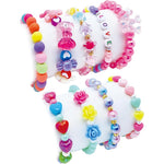 SIELEVIN kids bracelets set displaying nine colorful pink beaded designs for girls