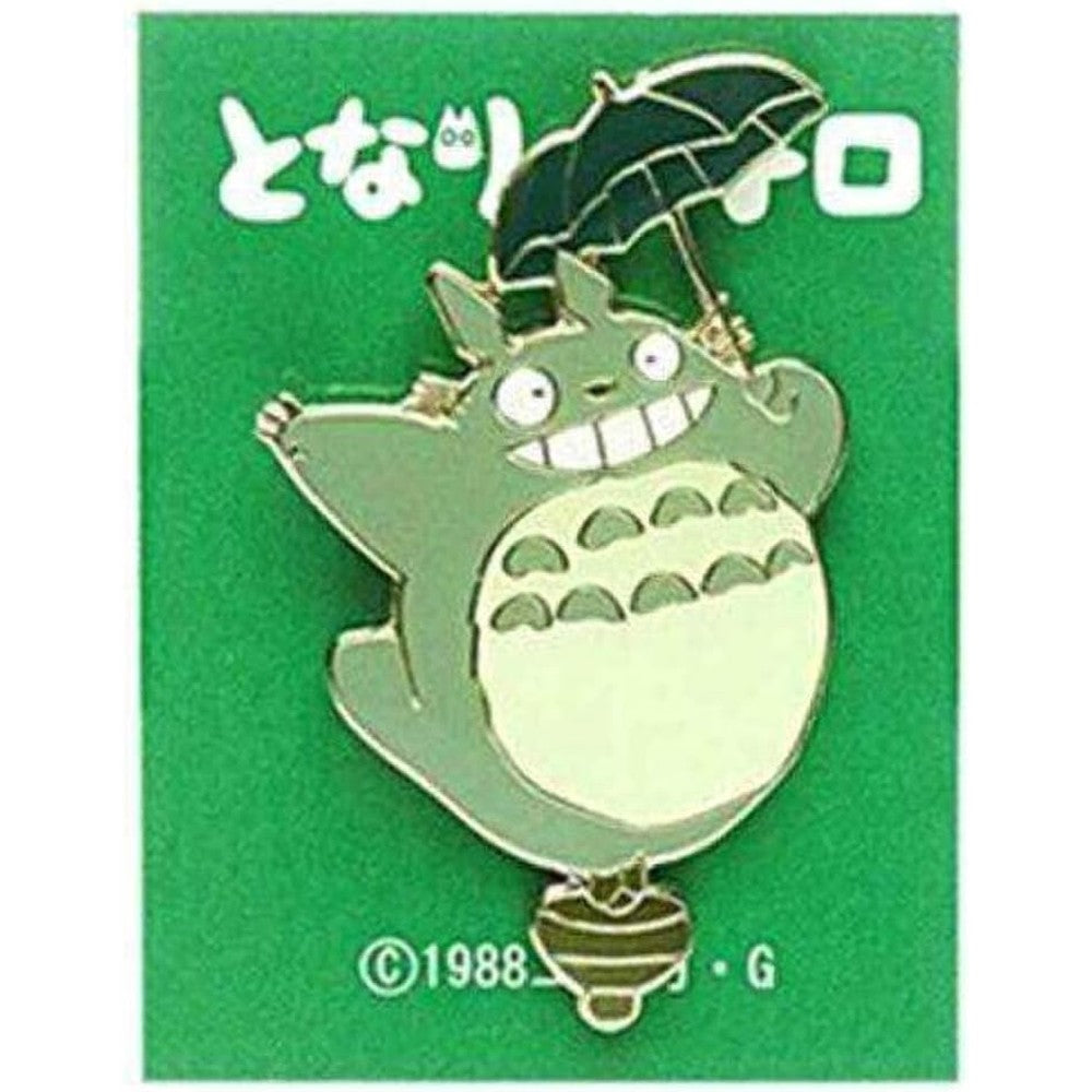 Benelic Studio Ghibli Big Totoro Flew T-03 enamel pin badge front view on green backing card