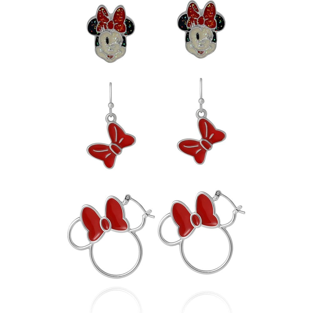 Disney Mickey and Minnie Mouse earring set front view
