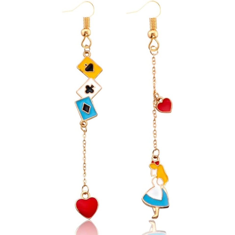 Avgue Alice costume enamel earrings front view