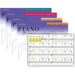 Tixqeaif Faber Piano Primer Level book set front view showcasing lesson and theory guides for music education.