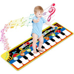 Cyiecw piano mat floor keyboard showing full front view layout with colorful instrument graphics