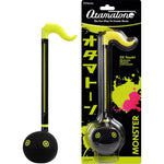 Otamatone Monster electronic portable musical instrument front view in lime green color