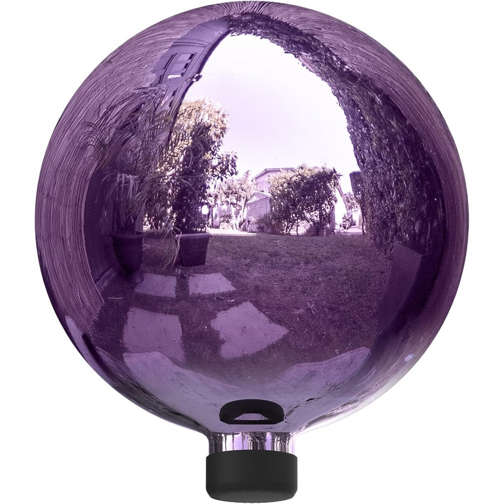 Alpine Corporation 10 inch purple glass gazing globe front view