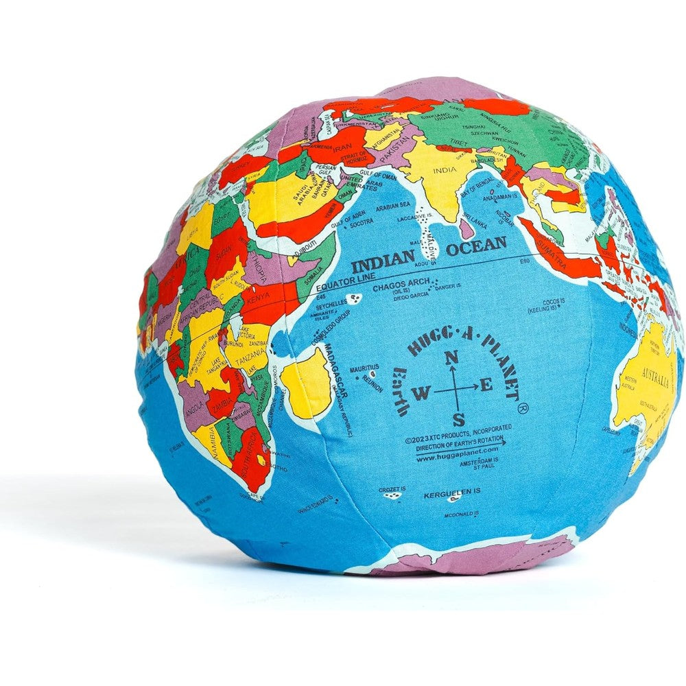 Hugg-A-Planet Classic Political Earth plush globe front view