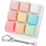 Netholid cat shape keyboard fidget toy front view showing nine colorful pastel buttons.