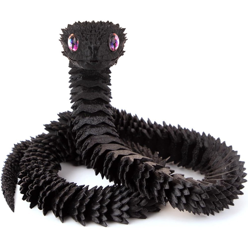 Memogizz 20 inch 3D printed articulated snake front view