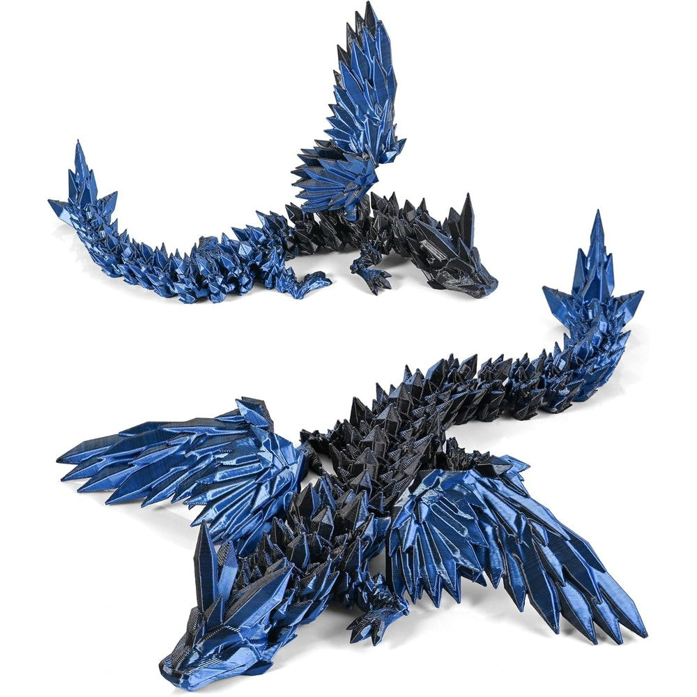 GemmiCho 3D printed dragon with wings front view
