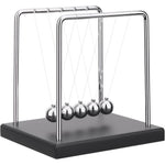 QLKUNLA Newtons Cradle balance balls front view on wooden desk