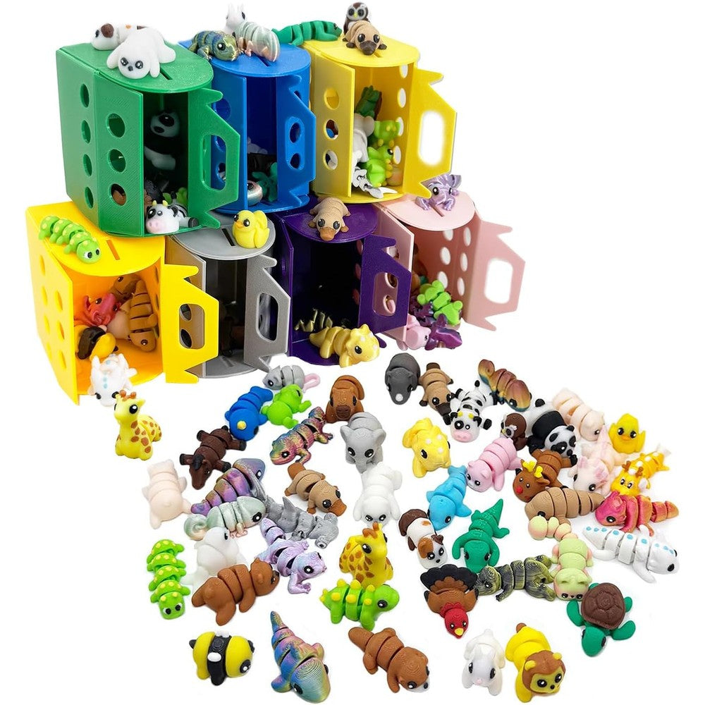 Generic 20 piece mini animal figures set front view