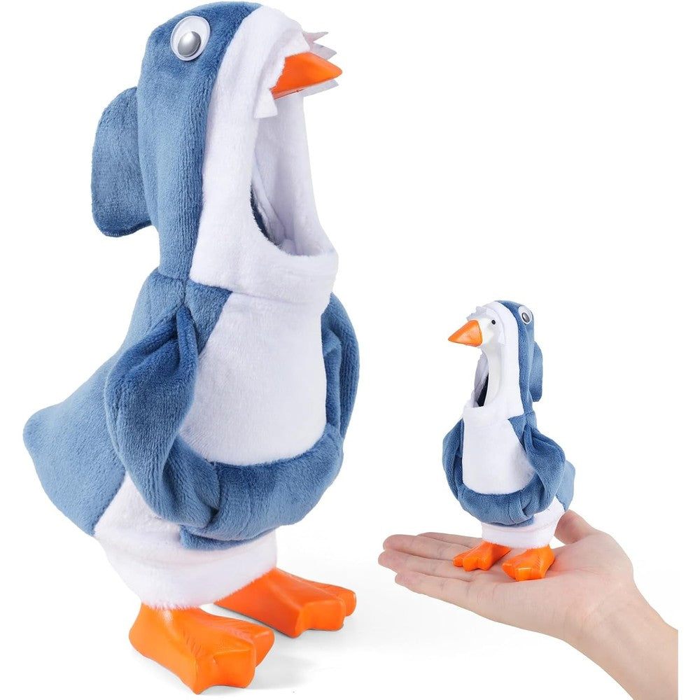 Linastu 7 inch desk goose shark hoodie front view