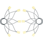 SpinTech Lotus Fire Fans pair front view for performance