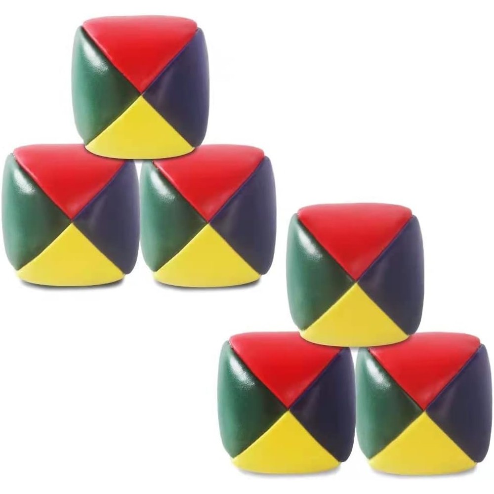 Heqishun soft juggling balls 6 pack front view beginner kit