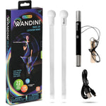 Wandini Glow.0 LED magic wand front view showing glowing colors