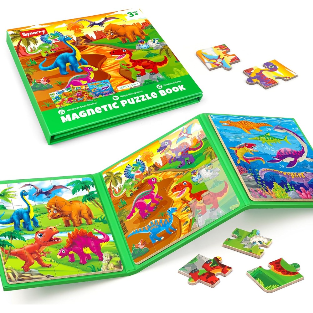 SYNARRY preschool learning toy with volcano and ocean backgrounds